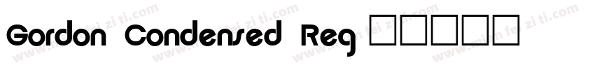 Gordon Condensed Reg字体转换